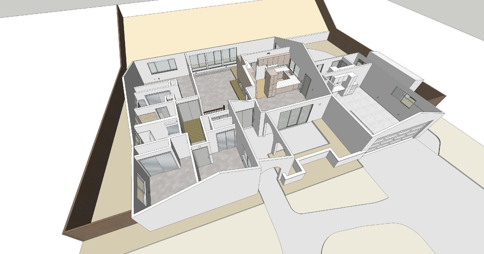 3D floor plan design render of the prototype home